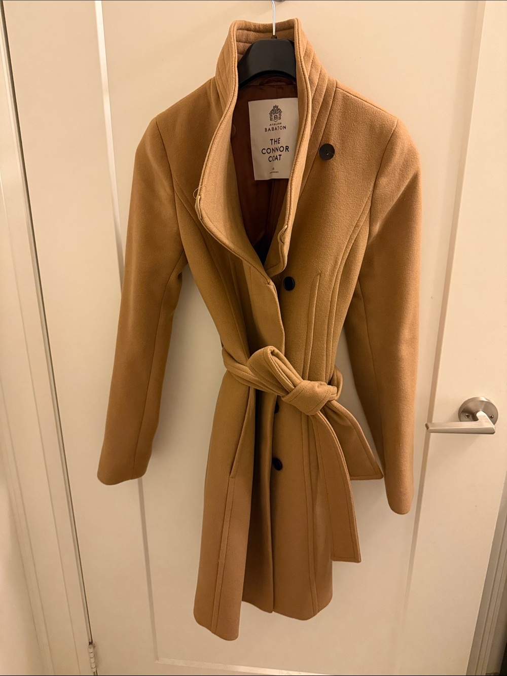 Aritzia The Connor Coat - Soft Wool Cashmere- Golden Brown (Like New)